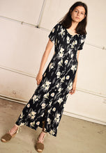 90's retro floral Paris chic minimalist midi dress