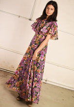 70's retro floral Boho Paris chic festival maxi dress