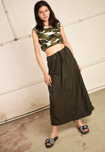 90's retro shell highwaisted festival cargo maxi skirt