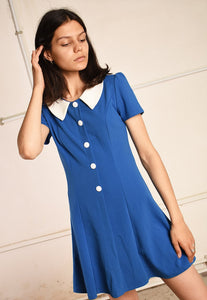 70's retro Paris chic mini minimalist dress