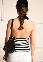 Y2K retro neutical Paris chic halter neck top