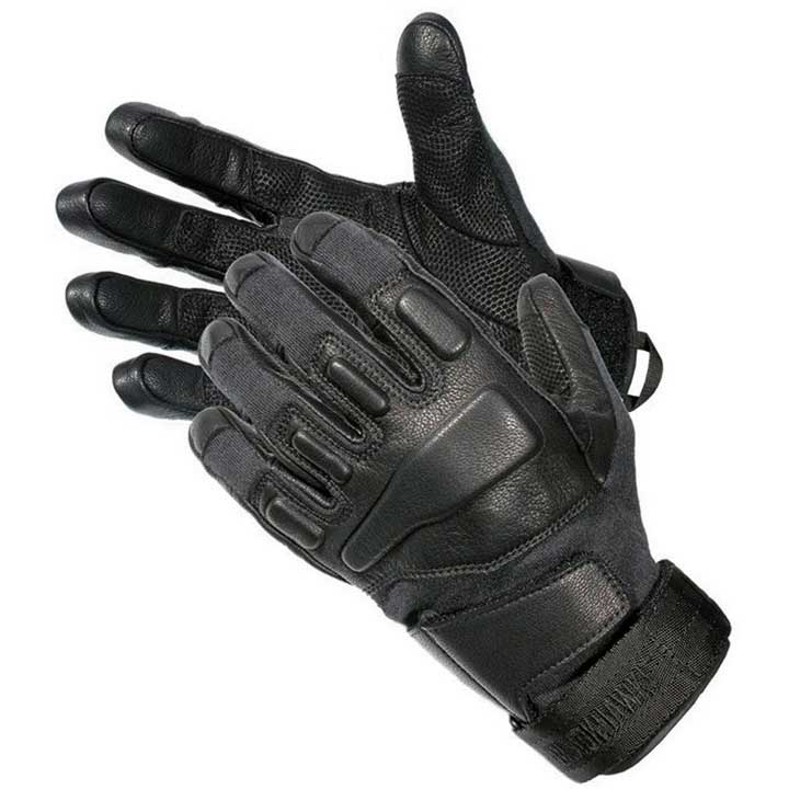 BLACKHAWK MEN'S SOLAG FULL FINGER GLOVES WITH KEVLAR BLACK MEDIUM