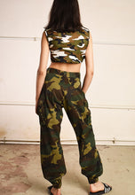 Y2K retro camo cargo military festival trousers