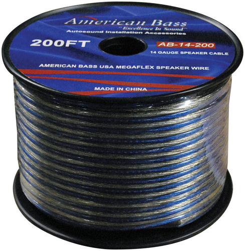 American Bass 14 Gauge 200Ft Megaflex Speaker Wire