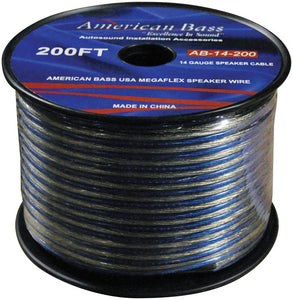 American Bass 14 Gauge 200Ft Megaflex Speaker Wire