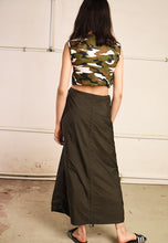 90's retro shell highwaisted festival cargo maxi skirt