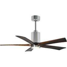 Shown in Polished Chrome  / Walnut Blades /  52"