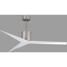 Shown in Brushed Nickel With Gloss White Blades