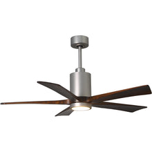 Shown in Brushed Nickel  / Walnut Blades /  52"