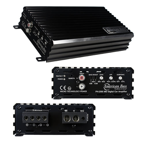 American Bass 2500W MAX Class D Amplifier Phantom Micro-Technology