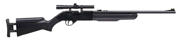 Crosman Recruit (Black)Bolt-Action Variable Pump Air Rifle with Adjustable Stock and 4x15 Scope