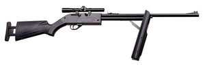 Crosman Recruit (Black)Bolt-Action Variable Pump Air Rifle with Adjustable Stock and 4x15 Scope"